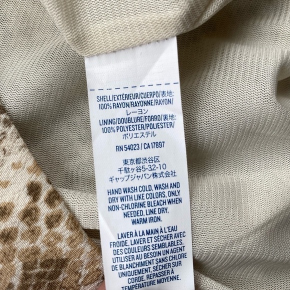 New Old Navy Long Sleeve Neutral Chiffon Snake Print Dress |Size Medium - Picture 14 of 14